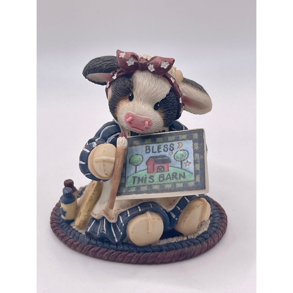 Enesco Mary's Moo Moos Bless This Barn Cow Artist Figurine 1999 634662